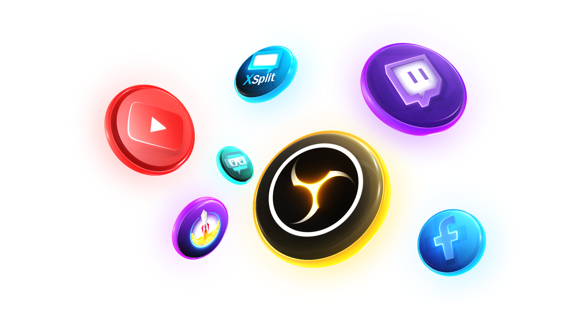 Compatible with OBS, Streamlabs, StreamElements, Twitch, YouTube, XSplit and more